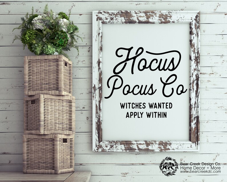 Hocus Pocus Sign / Halloween Printable Sign / Halloween Decor / Halloween Sign / Farmhouse Halloween Decor / Fall Printable Decor image 2