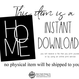 Black HOME SIGN Printable, Home Print, Modern Farmhouse, Digital Home ...