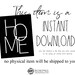 Black HOME SIGN Printable, Home Print, Modern Farmhouse, Digital Home ...
