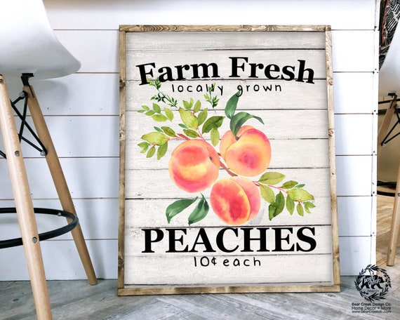 I Got My Peaches Out In Georgia Print, Peaches Wall Art, Georgia Peach Print