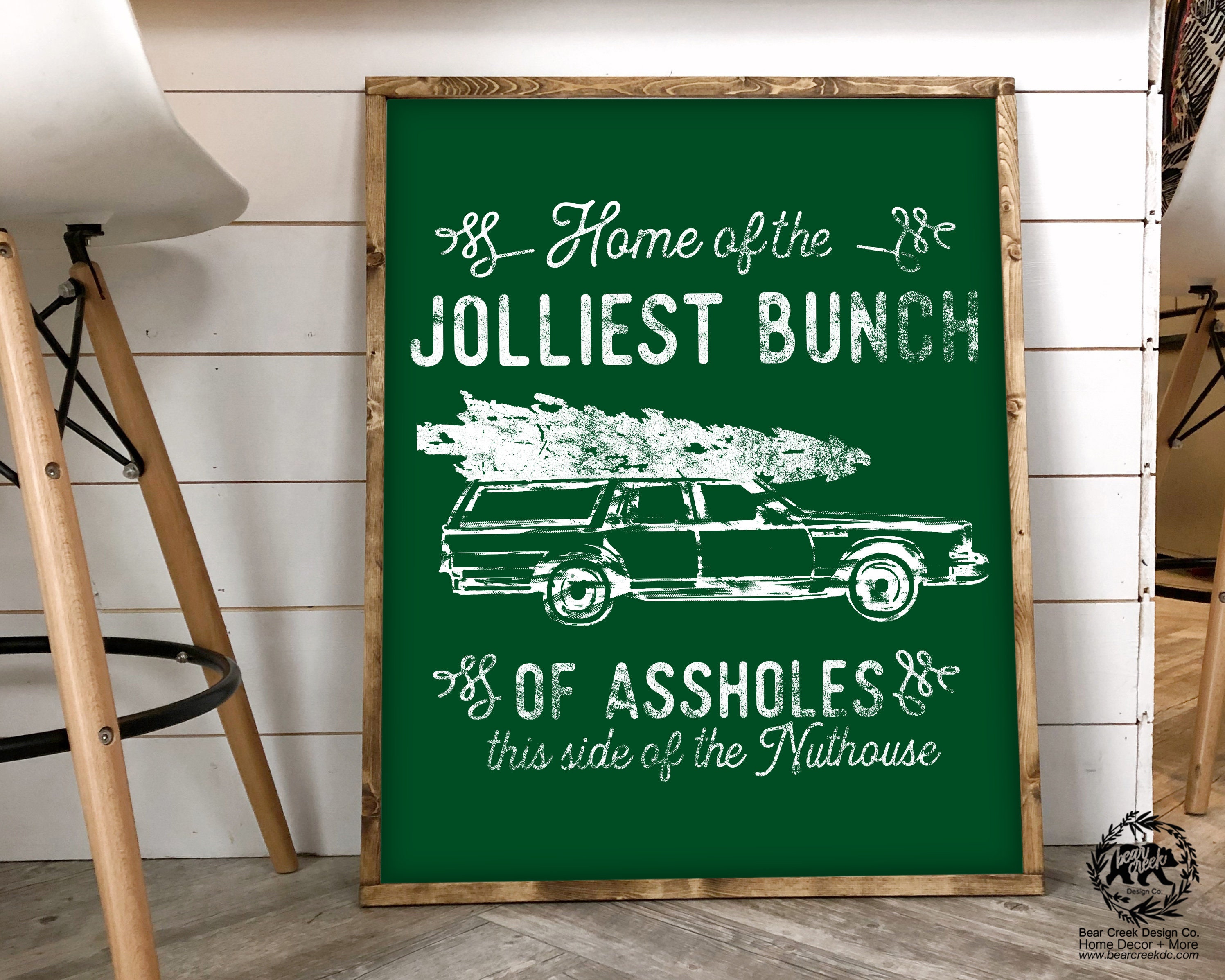 Jolliest Bunch of Assholes Printable Sign GREEN RED BLACK Etsy