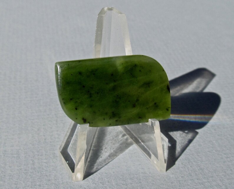 Luminous Nephrite Jade Cabochon-20.5 Cts 30mm L X 18mm W