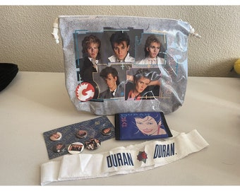 Vintage rare Duran Duran Purse Wallet headband Pin Lot