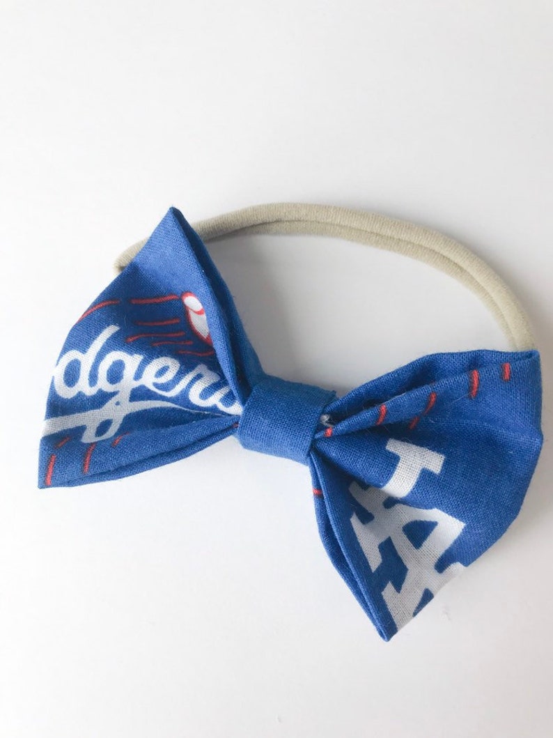 Los Angeles dodgers headband baseball baby nylon headband bow Etsy