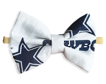 Lazo o clip para diadema de nailon para niña de los Dallas Cowboys: ideal para recién nacidos y niños pequeños