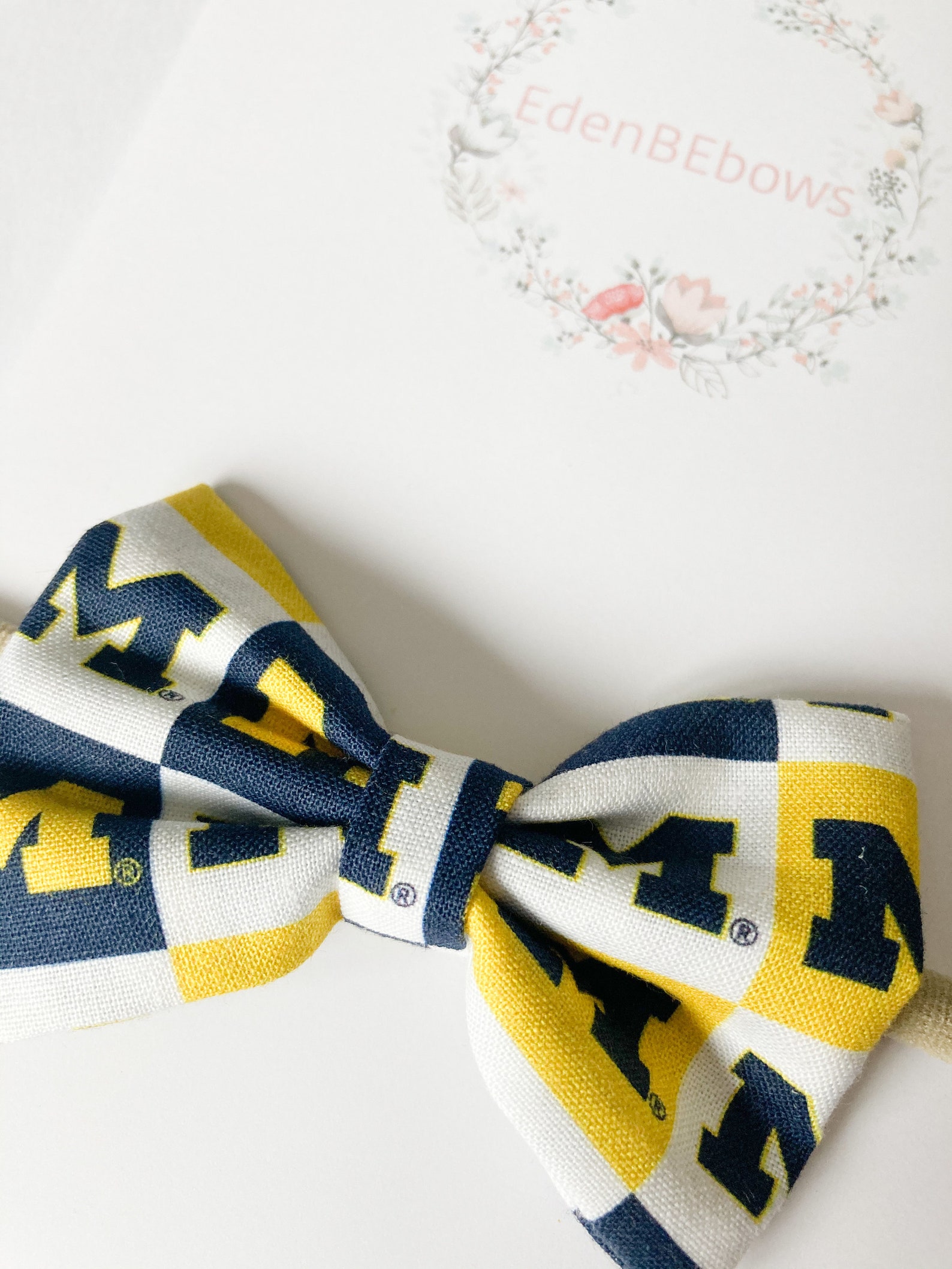 University of Michigan headband / university of michigan bow / Etsy