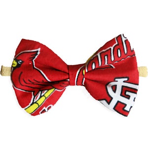 St. Louis Cardinals Baby Girl Nylon Headband Bow - Great For Newborn To Toddler