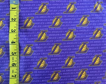 Tela con estampado mini de Los Angeles Lakers, cortada a medida y 1/2 yarda
