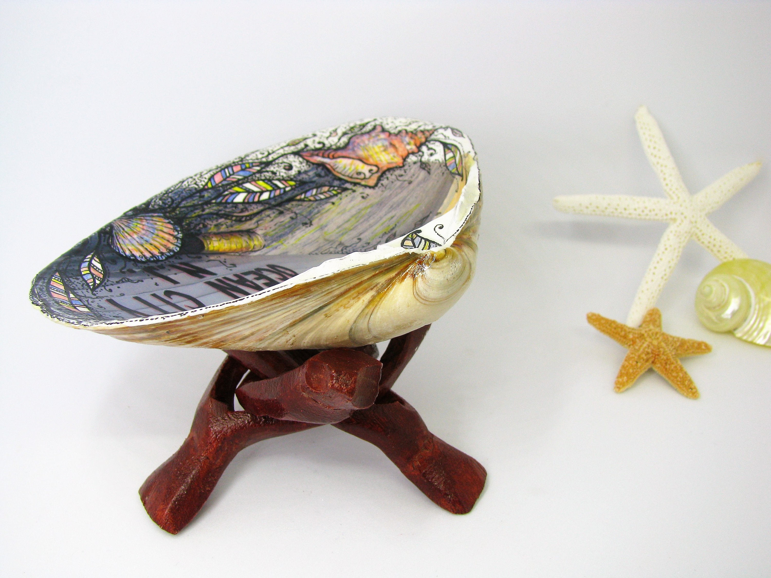 Ocean City NJ Gift Seashell Ring Dish Mindfulness Gift Etsy