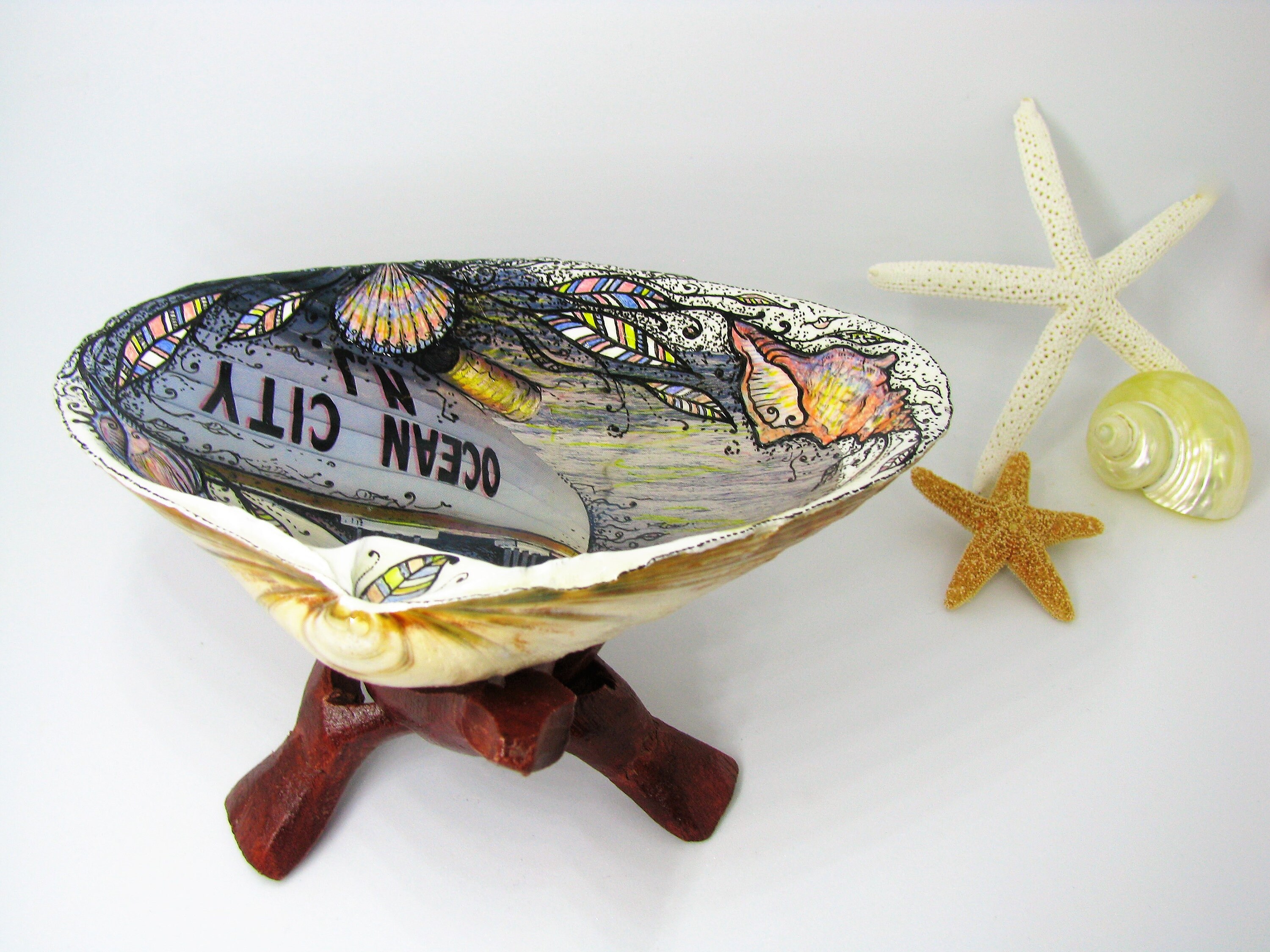 Ocean City NJ Gift Seashell Ring Dish Mindfulness Gift Etsy