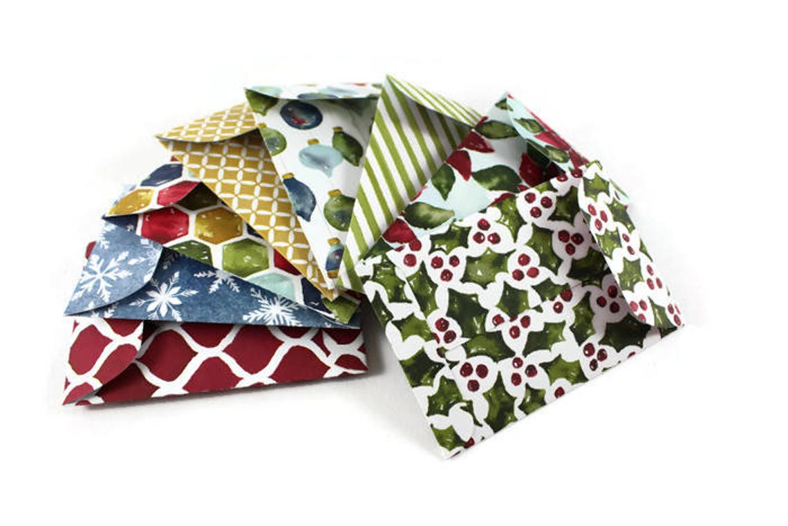 Watercolor Christmas Gift Card Envelopes Christmas Gift Card Etsy