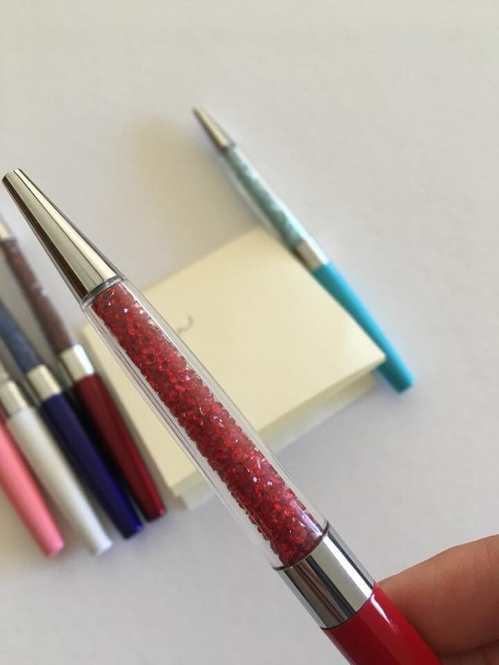 Crystal Pens Bling Pens Jewel Pens Black Ink Gel Pens Etsy