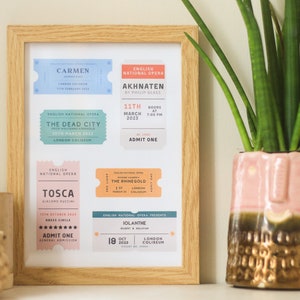 Set mit 6 personalisiertem Ticketdruck