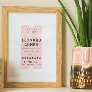 Personalisierter Pinker Einzelticket-Druck