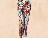 SUMMER GARDEN YOGA leggings, leggings, yoga leggings, capris, yoga capris, crop top, yoga top, yoga gear, athleisure wear