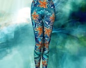 STARFISH YOGA LEGGINGS, leggings, yoga leggings, capris, yoga capris, crop top, yoga top, yoga gear, athleisure wear