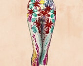 SUMMER GARDEN YOGA capris leggings, yoga, leggings, chakra leggings, yoga, workout, fitness, wearable art, art wear, yoga fashion, yoga styl