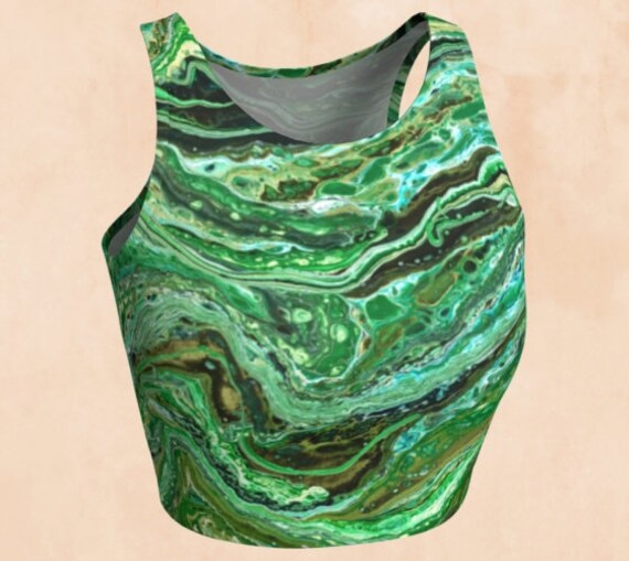 EARTH YOGA Crop Top Crop Top Yoga Crop Top Workout Top Yoga