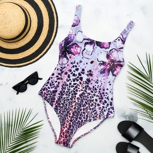 PURPLE FLOWER POPS One-Piece Swimsuit