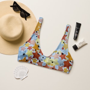 Stars Recycled padded bikini top