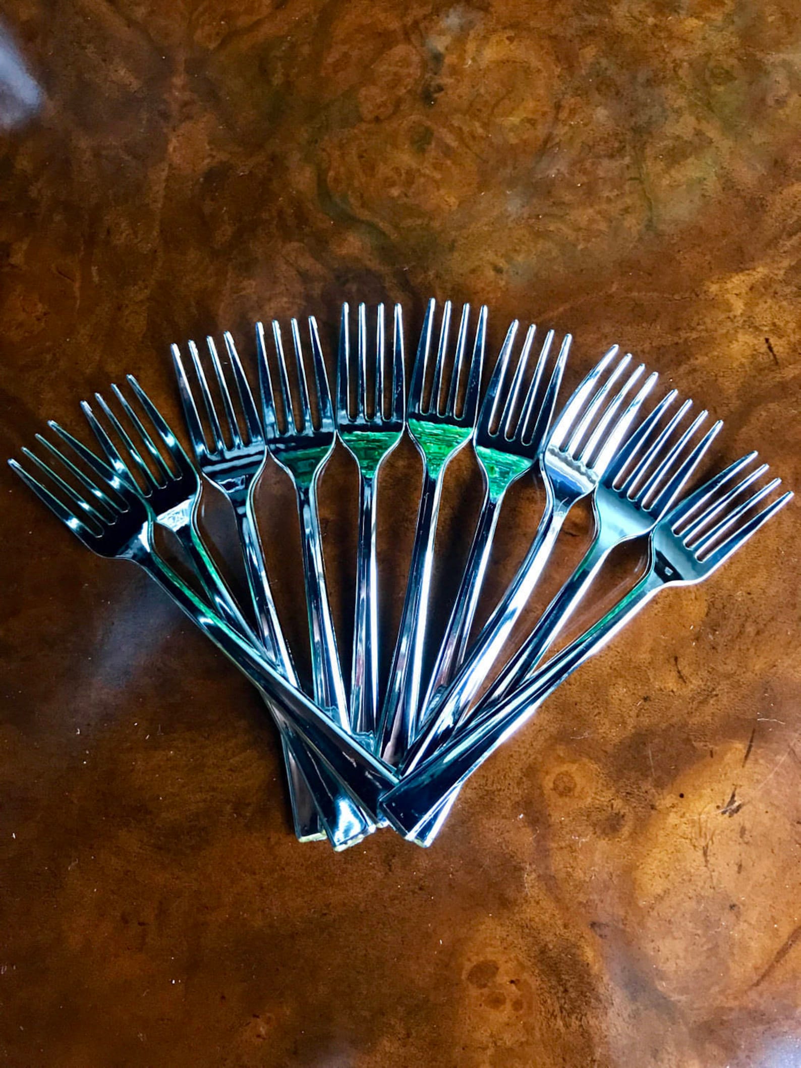 Mini Silver Finish Plastic Forks 24ct Miniature Forks Appetizers Hors D