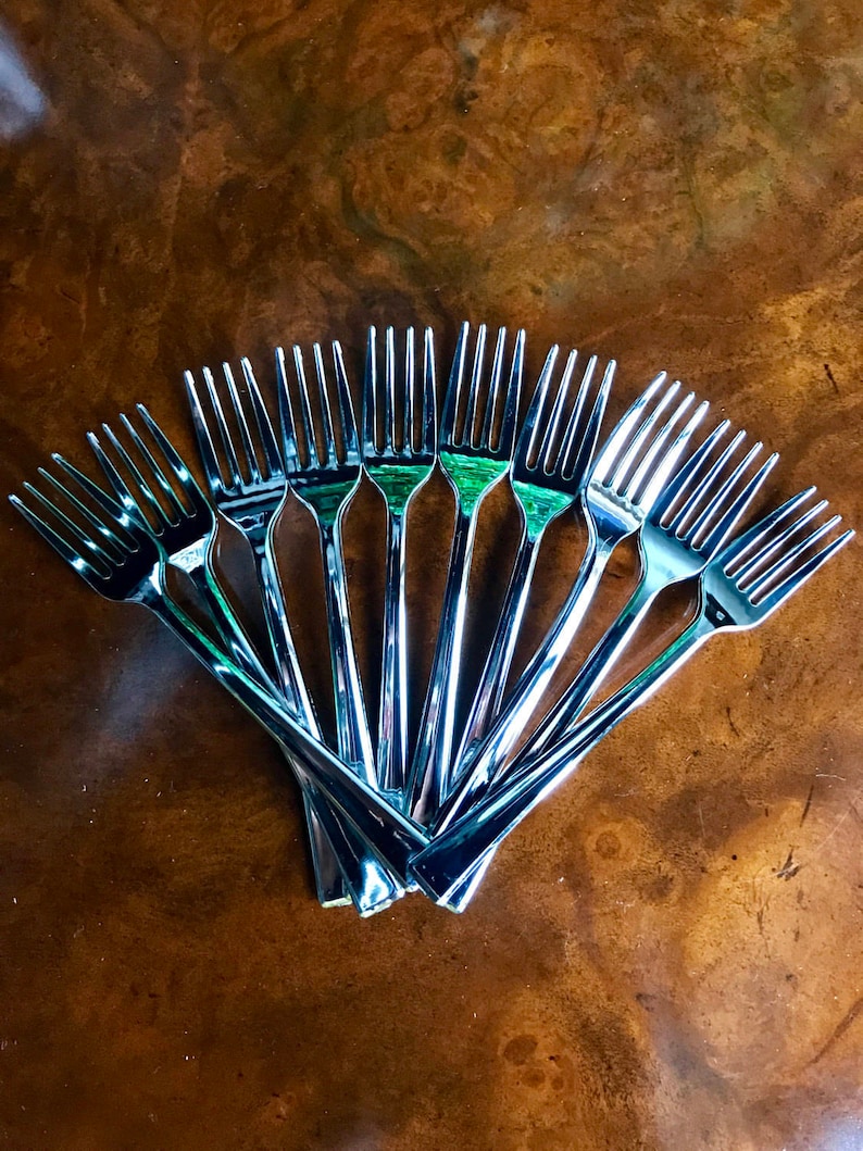 Mini Silver Finish Plastic Forks 24ct Miniature Forks Appetizers Hors D