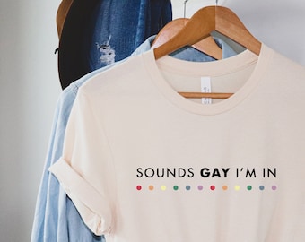 Gay Pride Shirt Sounds Gay I'm In LGBTQ Shirt Pride Shirt Rainbow Love is Love