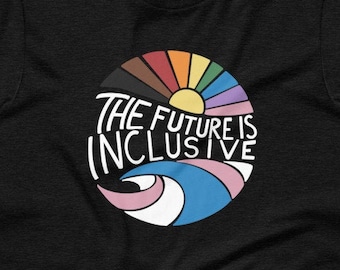 Inclusive Rainbow Pride Shirt | Trans Pride, Intersectional Pride Flag Tee, Gay Pride Shirt