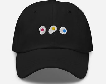 Pan Pride Eggs Hat | Minimalist Pansexual Dad Hat, Gay Pride Hat