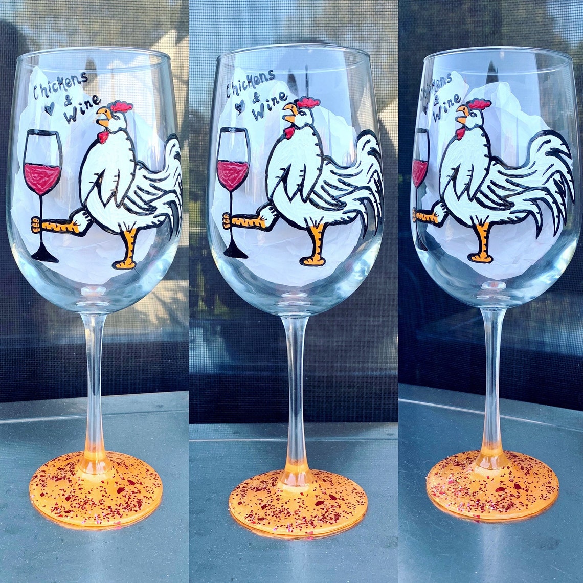 Chickens & Wine | Etsy
