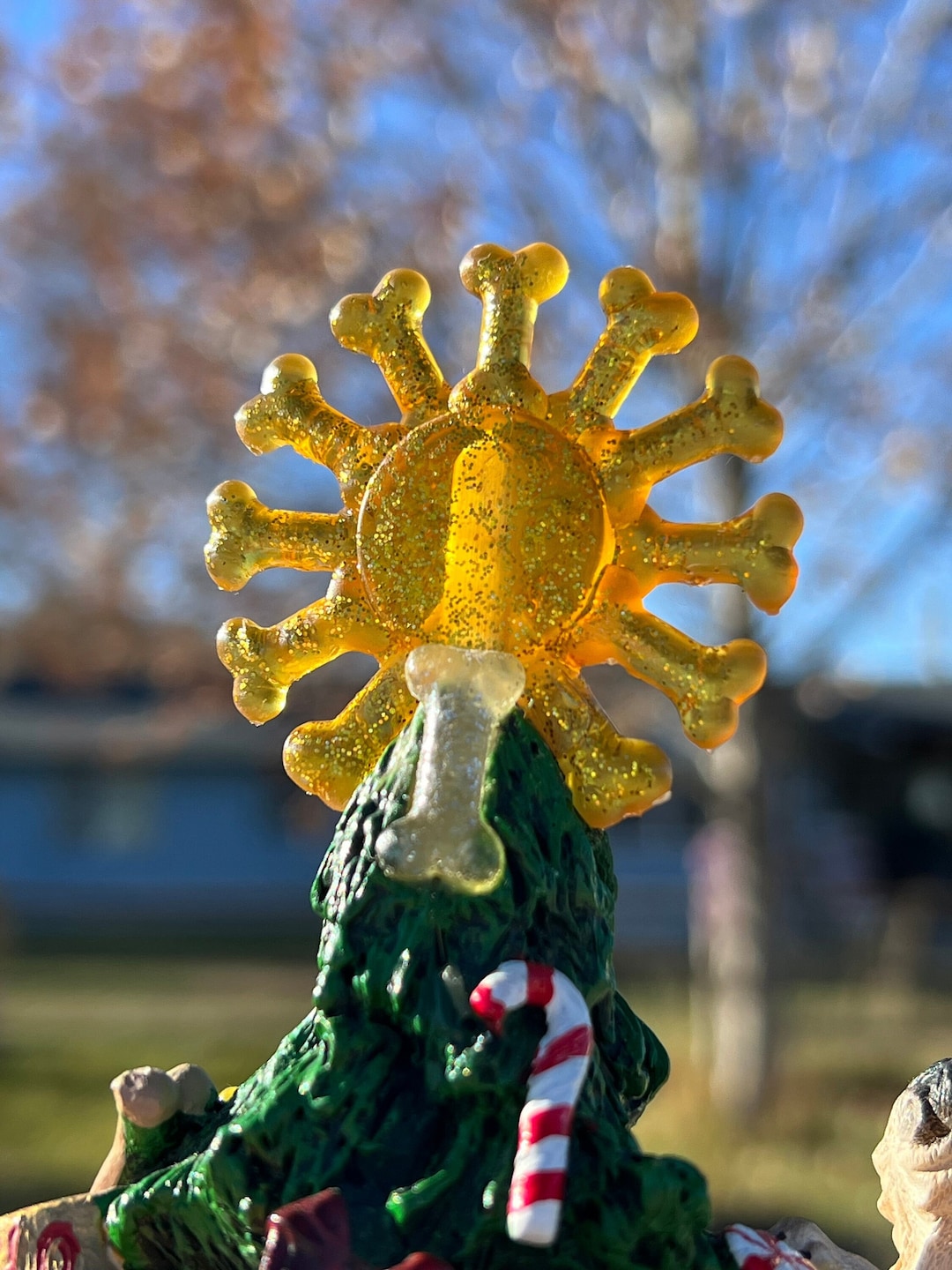 Replacement Tree Star for Danbury Mint Dog Christmas Tree Pug