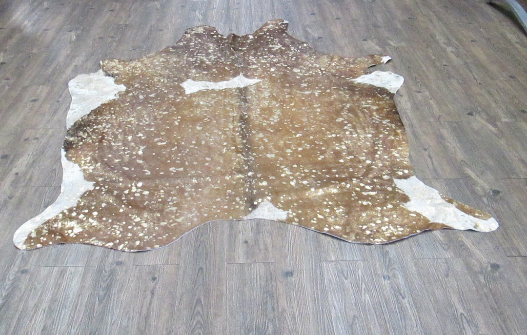 Large Cowhide Rug - Camel With Off-white Made With 100% Premium Hair-on ...