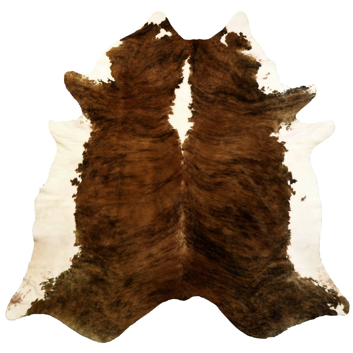 Brown with Ivory Authentic Large Cowhide Rug with 100 Premium Etsy