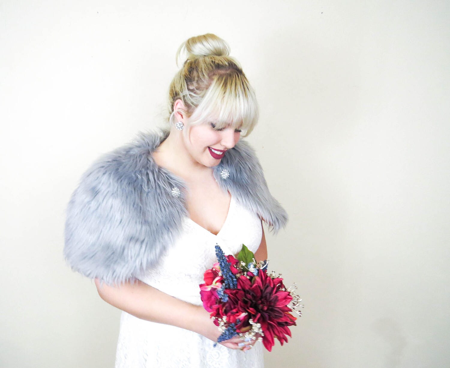 fur capes for bridesmaids