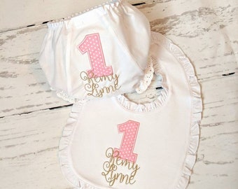 my first birthday bib girl