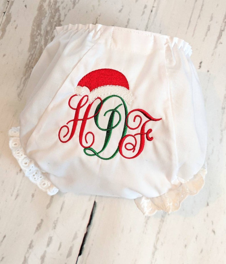 Toddler Bloomers Ruffle Bloomers Christmas Diaper Cover Christmas Bloomers Baby Embroidered Bloomers Christmas Bloomers Baby Bloomers