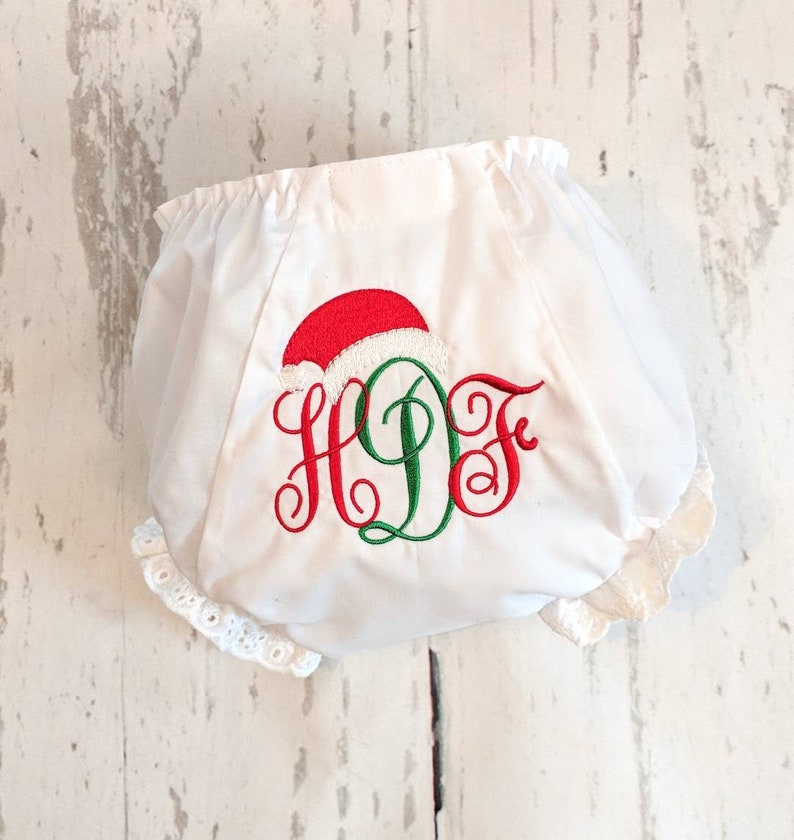 Toddler Bloomers Ruffle Bloomers Christmas Diaper Cover Christmas Bloomers Baby Embroidered Bloomers Christmas Bloomers Baby Bloomers