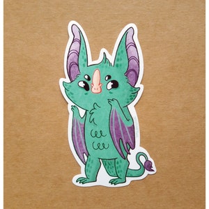 Ansel the Bat Goblin, słodki, dekoracyjny, szczęście, scrapbooking, papier listowy, nietoperz, zwierzęta, zwierzęta domowe, psoty