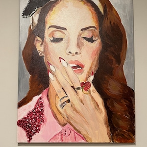 ORIGINAL Glamorous Lana Del Rey Acrylic Painting