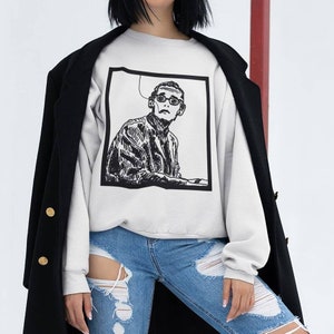 Bill Evans Modern White Fleece Sweater