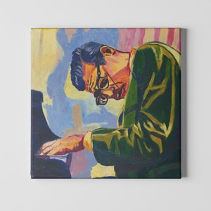 Bill Evans Impressionist Acrylic Canvas Print