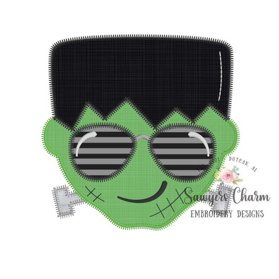 BUNDLE Frankenstein With Sunglasses Bean & Zigzag Stitch Machine