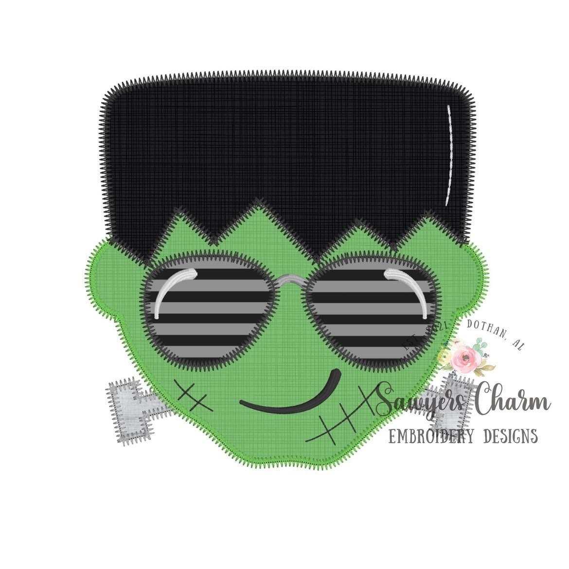 BUNDLE Frankenstein With Sunglasses Bean & Zigzag Stitch Machine