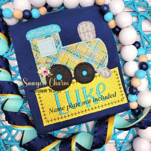 Train bean stitch & zig zag stitch applique BUNDLE, machine embroidery design, smoke stack, choo choo