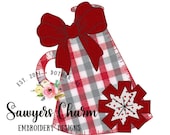 Sports football cheerleading megaphone with bow and pom poms machine applique design embroidery file, bean stitch, blanket vintage stitch