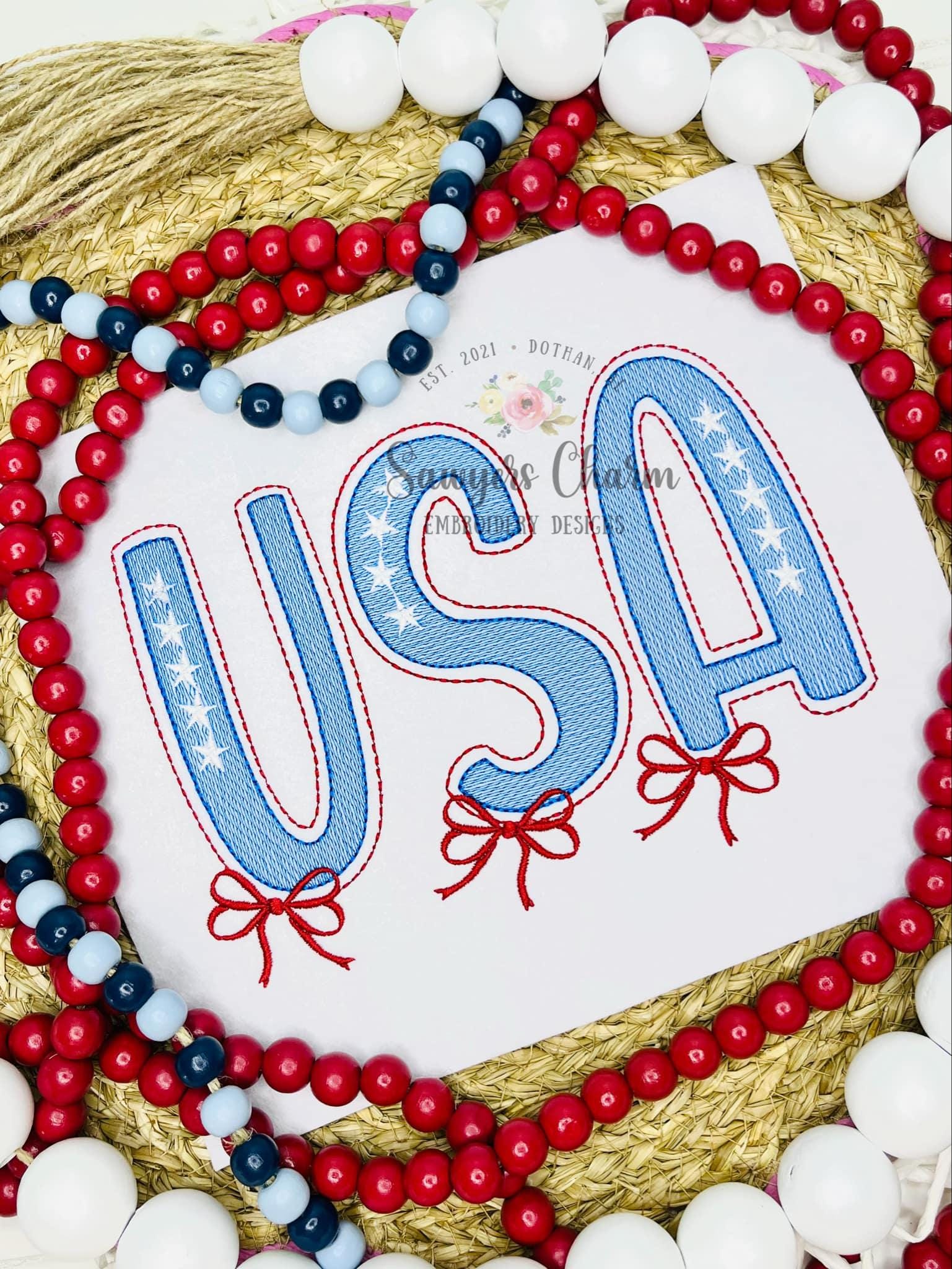 アメリカ風スケッチステッチミシン刺繍デザインバンドル、コケット 
