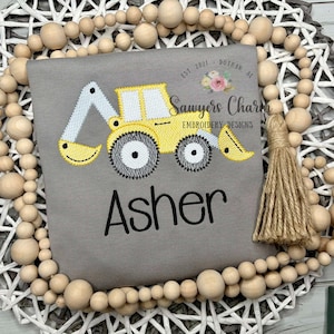 Backhoe sketch stitch machine embroidery file, quick stitch, construction vehicle, bean stitch, city truck, transportation, digger, hauler