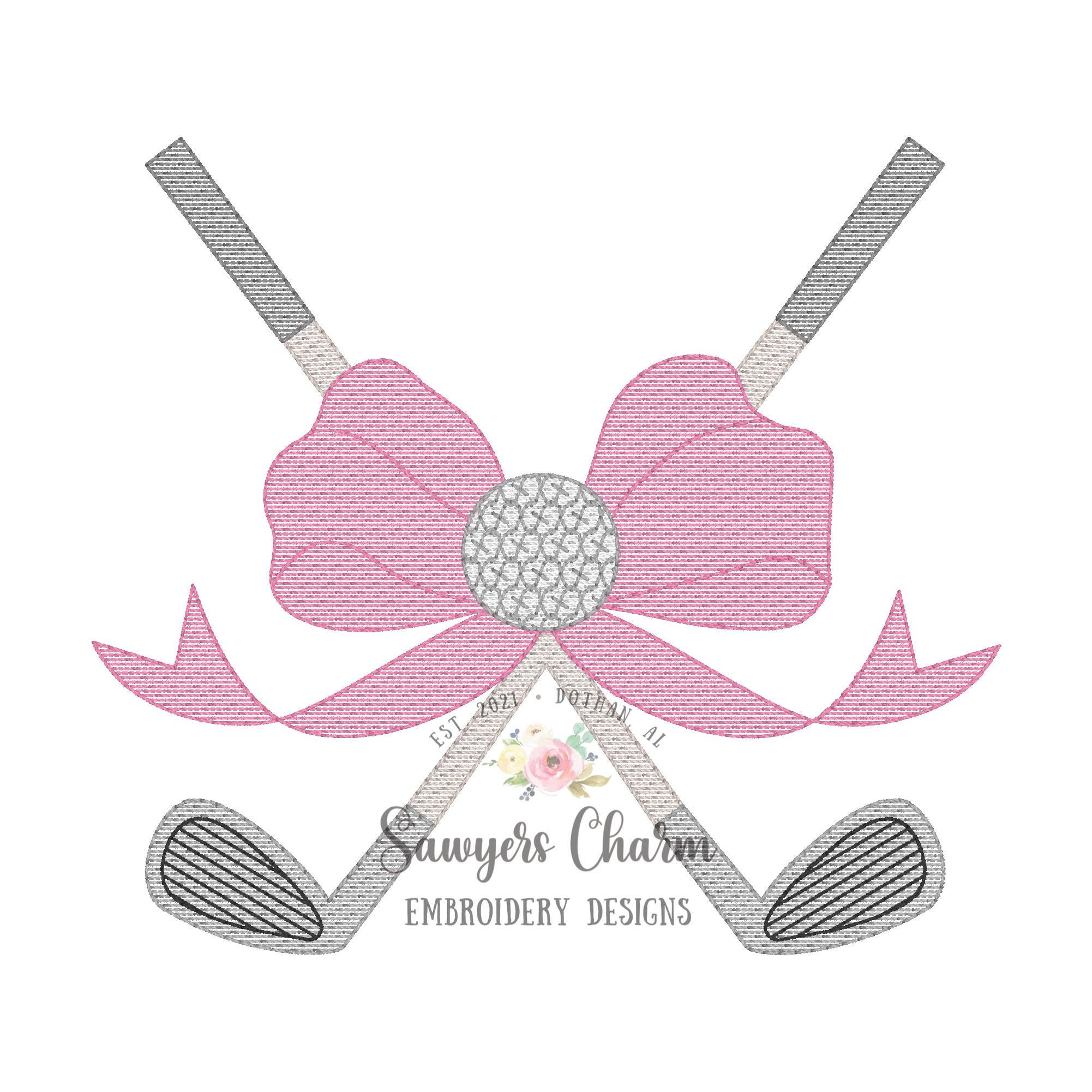 Applique Bow Machine Embroidery Design File, Quick Stitch, Bean Stitch,  Vintage Stitch, Satin Stitch for Girls 