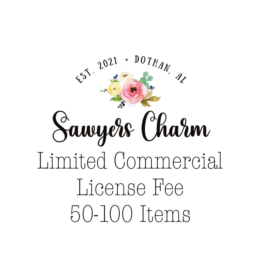 Limited Commercial License for Use of Designs - 50-100 Items - Etsy
