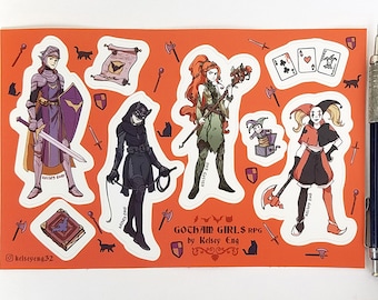 Dnd Gotham Girls Sticker Sheet- Batgirl Catwoman Poison Ivy Harley Quinn